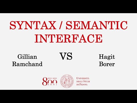 02/07/20 Gillian Ramchand and Hagit Borer exchange views on the event structure. Mod: David Adger