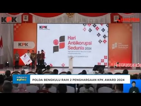POLDA BENGKULU RAIH DUA PENGHARGAAN BERGENGSI DALAM KPK AWARD 2024