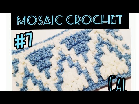 Mosaic Crochet Along-Pattern 7 easy beginner friendly tutorial