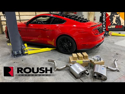 Roush Active Exhaust Install and Demo on 2020 Mustang GT with WatchJRGo