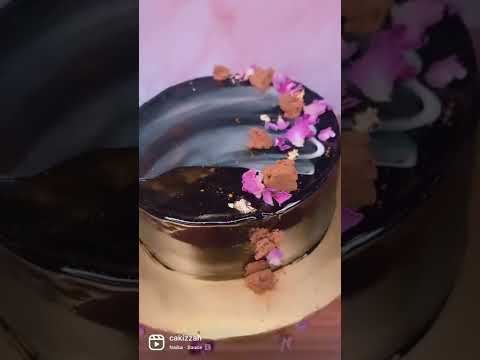 54% Dark Chocolate Mousse Cake #callebaut #mirrorglaze #spiderglaze #caketrend2022 #mumbai #reels