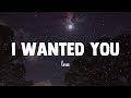 I Wanted You Ina Lyrics