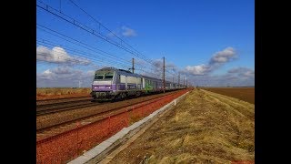 preview picture of video 'Trains du matin sur le PO à Artenay - 02/11/18'