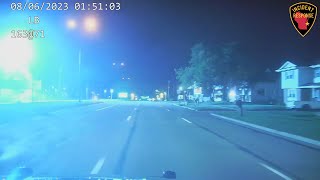 Dash Cam: Greenfield Police Pursuit Ends With Flash of Light