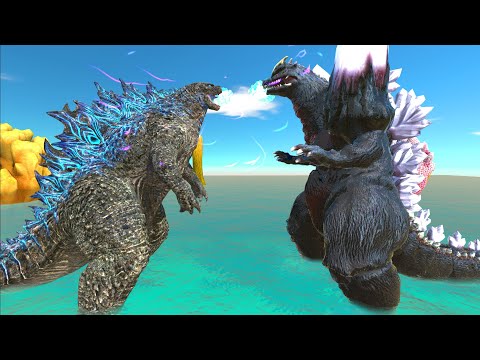 Godzilla 2021 vs Space Godzilla At Water - Animal Revolt Battle Simulator