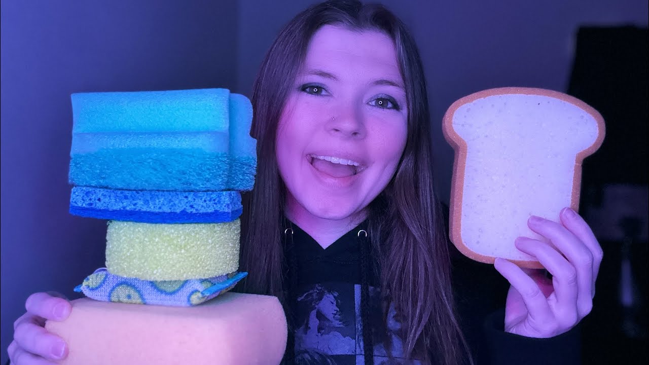 ASMR Loud and Aggressive Sponge Triggers With Chaotic Whispers
