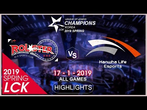 LCK Spring 2019 - KT vs HLE Highlights ALL GAMES | Week 1 day 2 [ 17 - 1 - 2019 ]