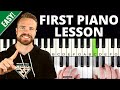 How To Play Piano Day 1 EASY First Lesson For Beginners