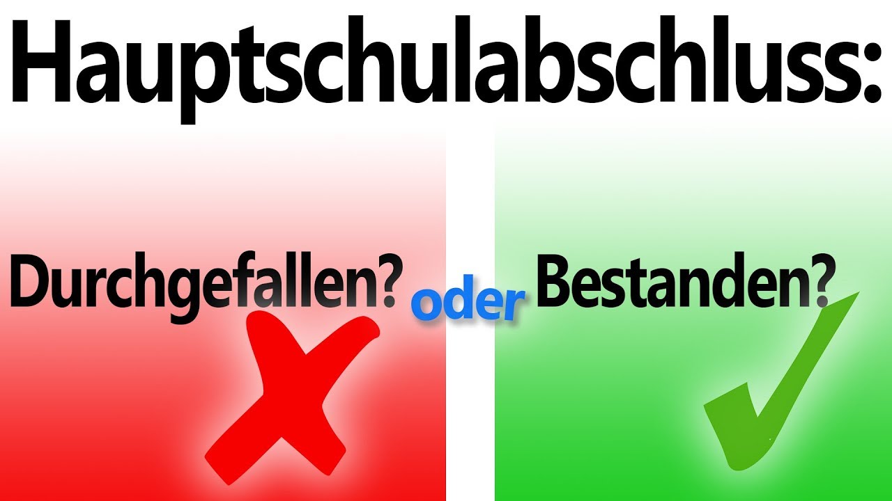 Schaffst du den Hauptschulabschluss