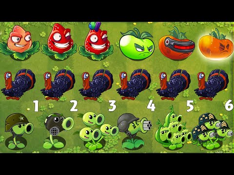 PvZ 2 Challenge - All Plants Power Up VS 99 Turkey Wrangler Zombies - Who's Best Plant ？