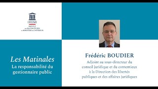 Les matinales_La responsabilité du gestionnaire public I_mars 2025