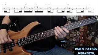Dawn Patrol by Megadeth - Bass Cover with Tabs Play-Along