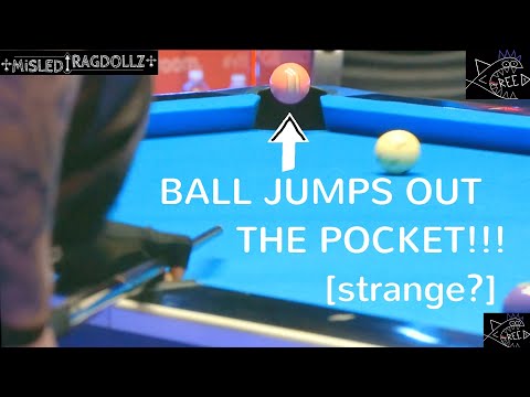 Strange 9 ball pool shot || BALL JUMPS OUT THE POCKET! || Eklent Kaci