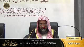 صورة تفسير قوله تعالى (ولقد علمتم الذين اعتدوا منكم في السبت... ) الآية (٦٥-٦٦) | علي بن غازي التويجري