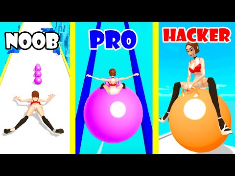 MAX LEVEL in Yoga Ball Run (NOOB vs PRO vs HACKER)