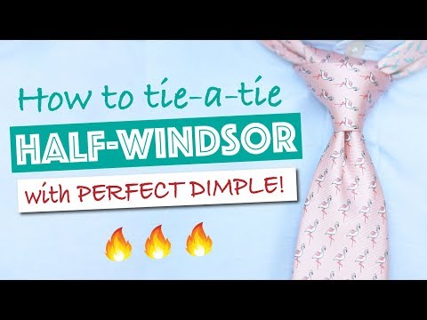 How to Tie a Half Windsor Knot with Dimple (step-by-step ...