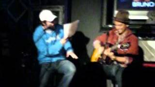 Bobby Bones Show Bruno Mars Performance part 1