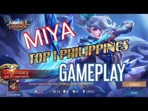 TOP 1 MIYA | PHILIPPINE SERVER (GAMEPLAY) MLBB
