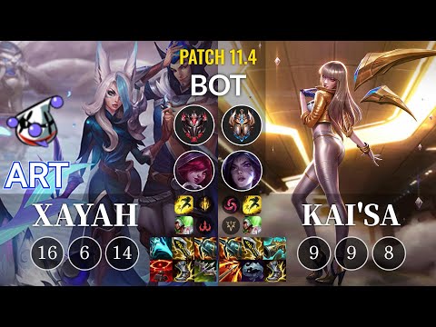 RJ Art Xayah vs Kai'Sa Bot - KR Patch 11.4