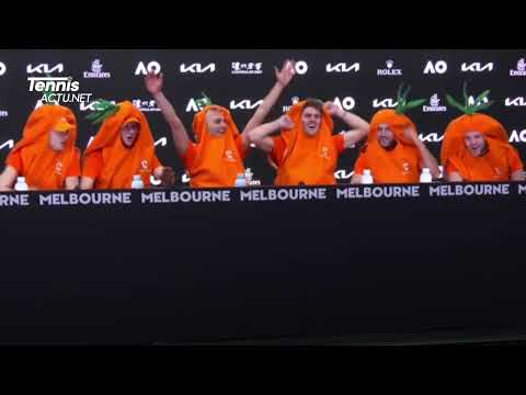 Australian Open 2024 - Jannik Sinner's Carota Boys, first press conference at the Australian Open
