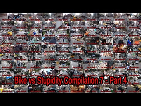 Bike vs Stupidity Compilation 7 - Bad Drivers Part 4