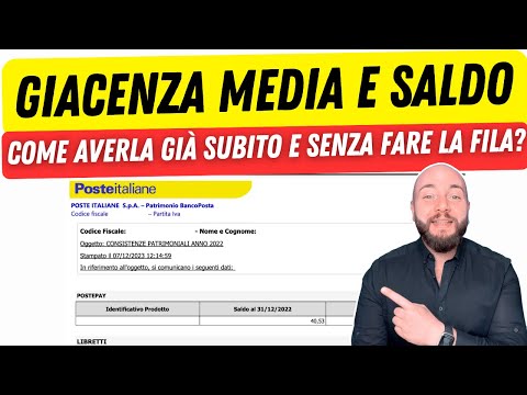 GIACENZA MEDIA Poste 2024: come ottenerla subito e senza fare file