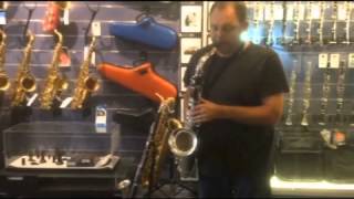 Dr Robert Vincs tests and selects his new Temby Custom Tenor saxophone