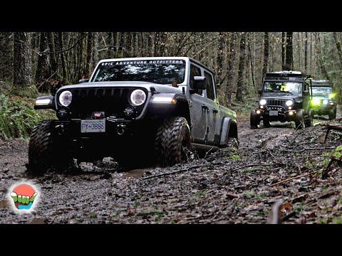 MUDDY TRAIL LEADS TO FLIPPED VEHICLE! JEEP GLADIATOR Ecodiesel