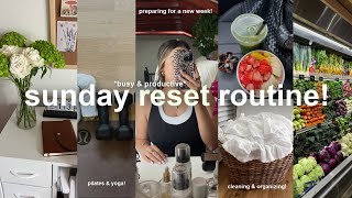 SUNDAY RESET VLOG!🧺 productive & busy day, pilates, deep cleaning, & preparing for a new week!