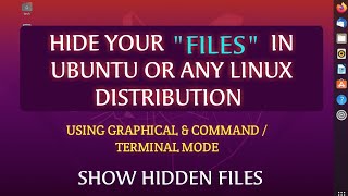 How To Hide Files in Ubuntu [Linux] | How to Show Hidden Files In Ubuntu 20.04.1 | Linux tricks