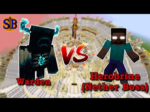 Warden vs Herobrine | Minecraft Mob Battle