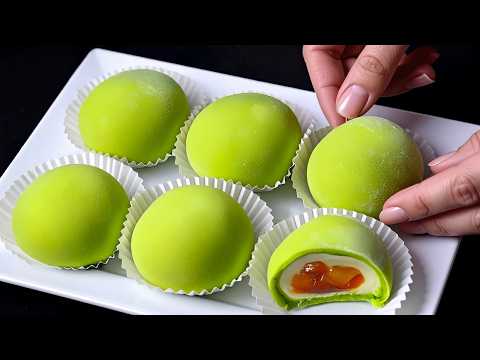Japanese mochi with apple! The softest and simplest dessert in the world!