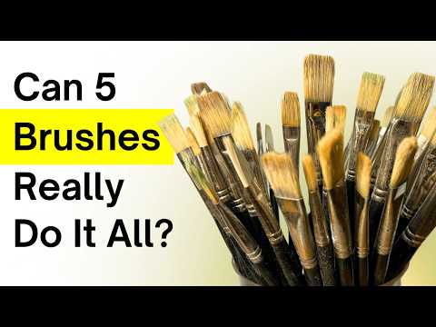 The ONLY 5 BRUSHES You Need for Landscape Painting! (Save Your Money!)