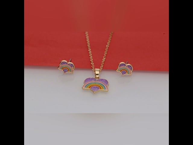 Vídeo relacionado con OSDUE 6 PCS Conjunto deJoyas de Arco Iris, Joyas de Arco Iris Que Incluyen Collar, Anillo, Pulsera, Aretes, Conjunto de Joyas de Arco Iris de Fiesta