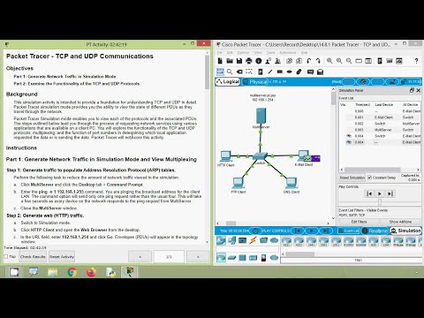 14.8.1 Packet Tracer - TCP and UDP Communications