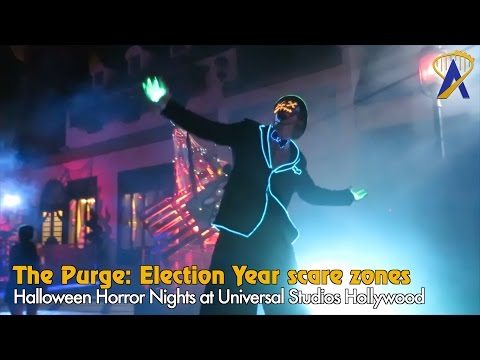 The Purge: Election Year scare zones at Universal Studios Hollywood's Halloween Horror Nights 2016