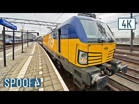 Vertrek Vectron 193 263 met Nightjet van Station Amsterdam Centraal