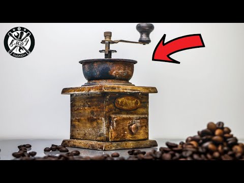 Old rusty coffee grinder - restoration