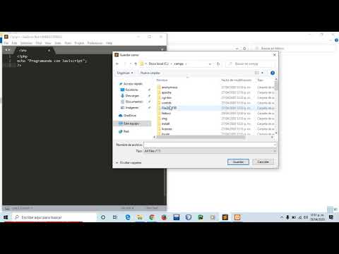 Cómo crear primer programa PHP usando XAMPP en windows