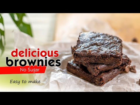 Quick and delicious brownies - no sugar