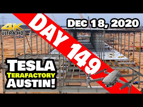Tesla Gigafactory Austin 4K  Day 149 - 12/18/20 - Terafactory Texas - UNBELIEVABLE PROGRESS, AGAIN!
