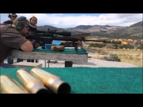 338 Lapua suppressed and ULR 50 bmg slow motion video
