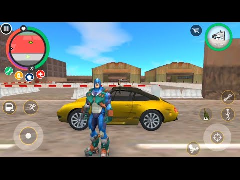 Rope hero vice town new game | Military base new robot fight | Games on gameplay