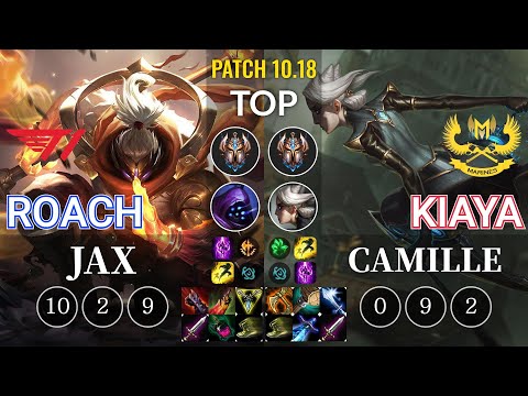T1 Roach Jax vs GAM Kiaya Camille Top - KR Patch 10.18