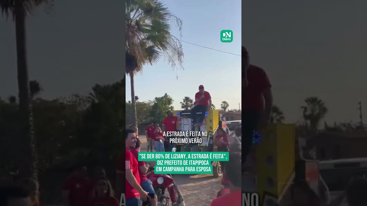 Imagem da notícia ‘Se der 80% de Liziany, a estrada é feita’, diz prefeito de Itapipoca em campanha para esposa