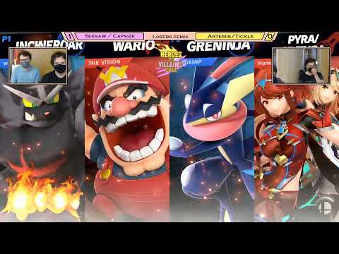 Seesaw / Capsize VS Artemis / Tickle, Losers Semi-Finals, Doubles, Heroes VS Villains