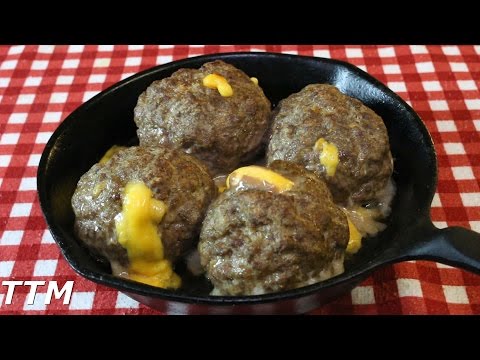How to Make Quarter Pounder with Cheese Meatballs~Easy Cheese Stuffed Beef Meatballs