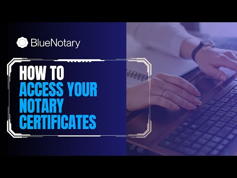 How to Access your Notary Certificates