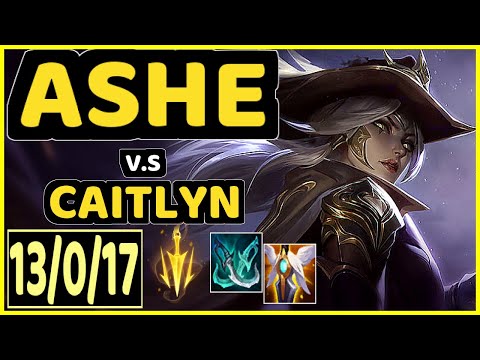 ASHE vs CAITLYN - 13/0/17 KDA BOTTOM ADC GAMEPLAY - EUW Ranked MASTER