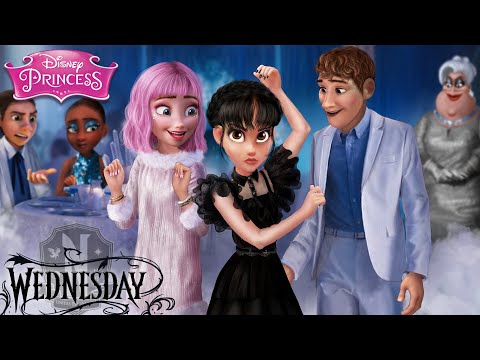 Disney Princesses in the Wednesday Dance Scene! Wednesday Addams x Disney Mashup! | Alice Edit!
